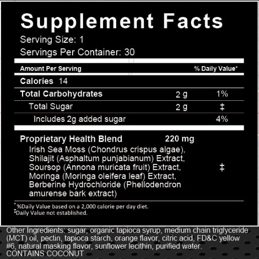 Remedi Soursop Gummies 30 Day Supply Supplement Facts